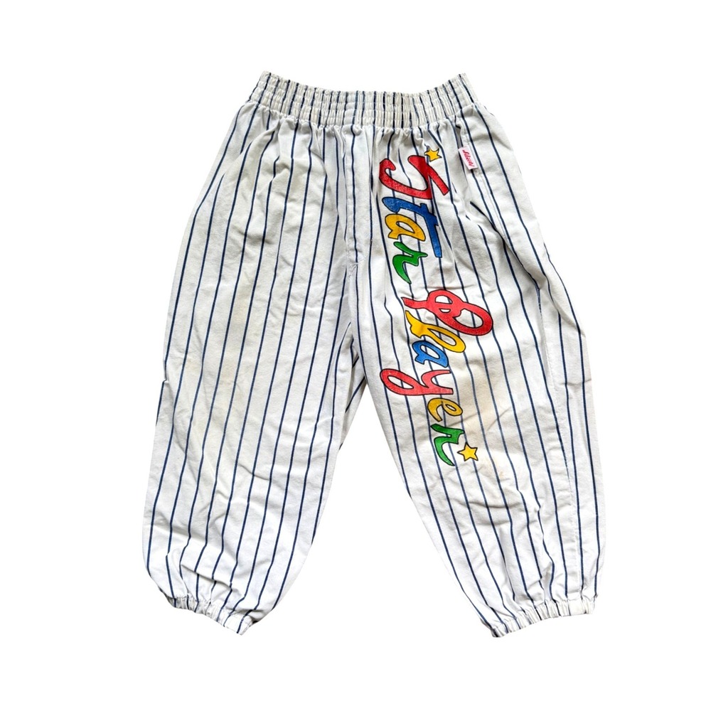 Vintage 80s Liberty Star Player Kids Baseball Pinstripe Pants Size 3T USA